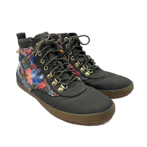 Keds x Rifle Paper Co Green Garden Party Scout Boot 7.5 - Picture 3 of 9